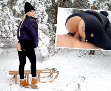 Lisa Sophie – Harter Outdoorfick bei -8 Grad